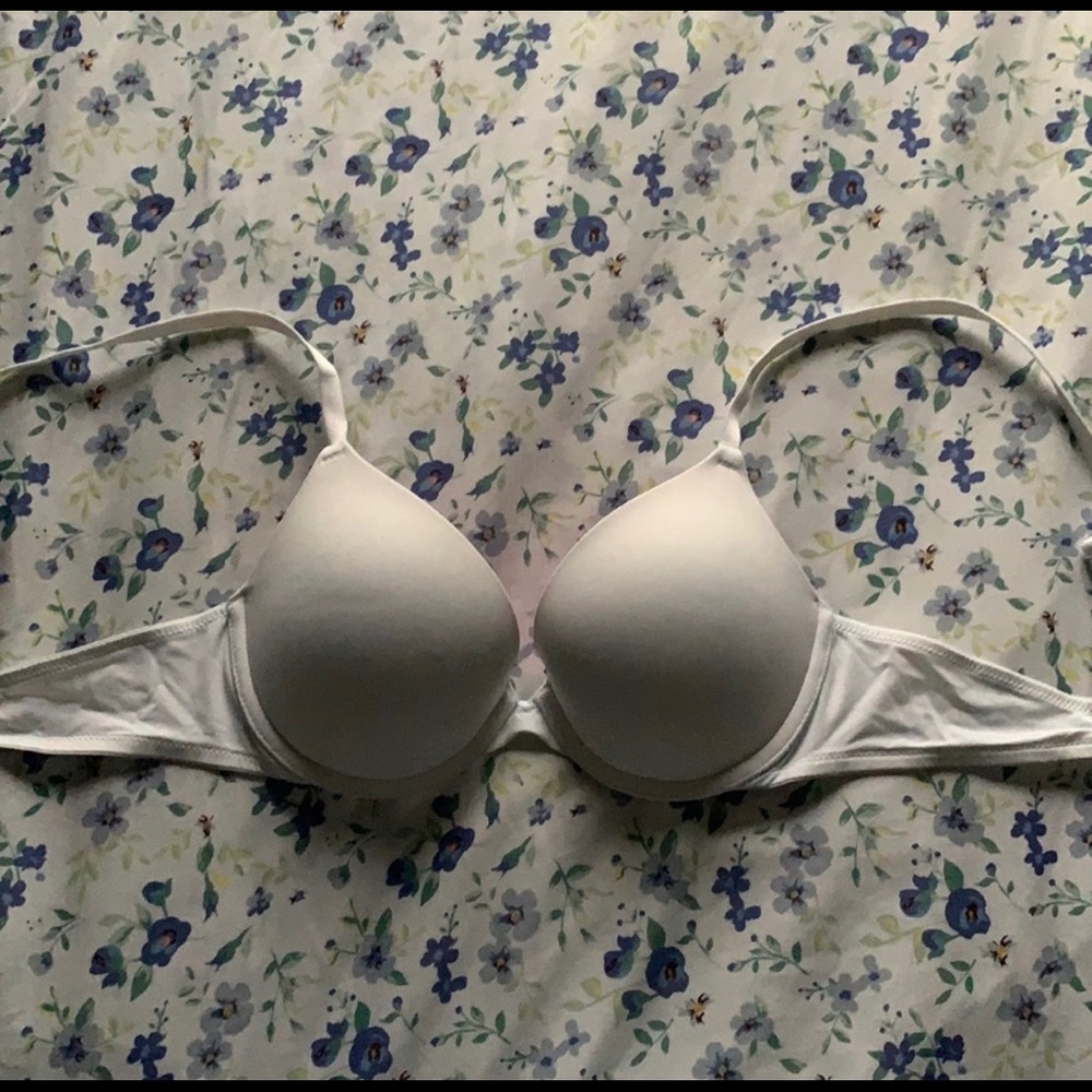 PINK White Bra
